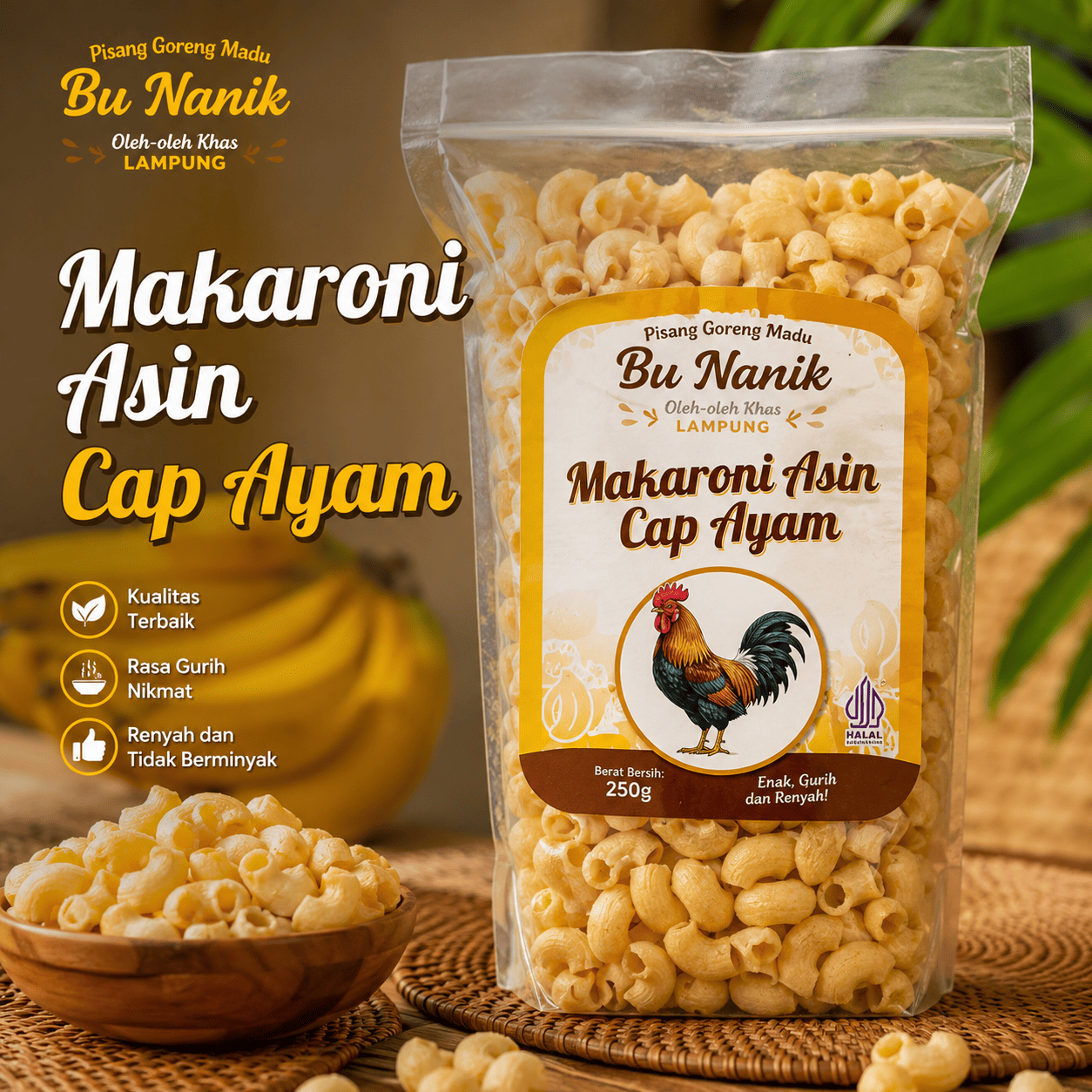 Makaroni Asin Cap Ayam Bu Nanik